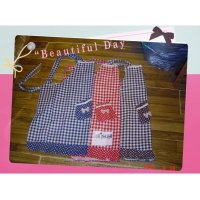 简约格子围裙防污围裙无袖围裙工字背围裙