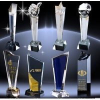 西式简约风格水晶奖杯摆件家居装饰摆件