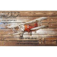 欧式复古飞机木板画装饰画壁画W143A