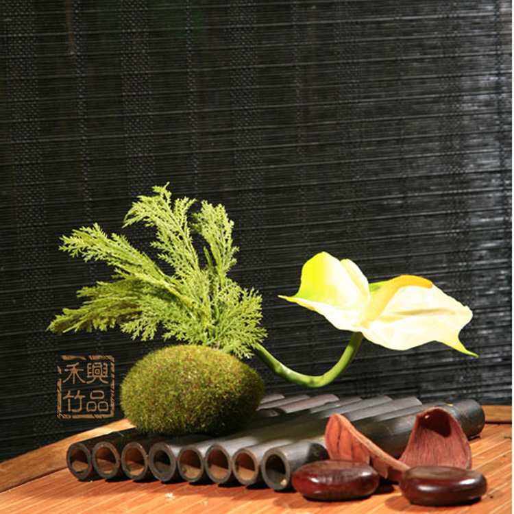 中式田园装饰竹垫摆件花瓶花器摆件家居装饰摆件4
