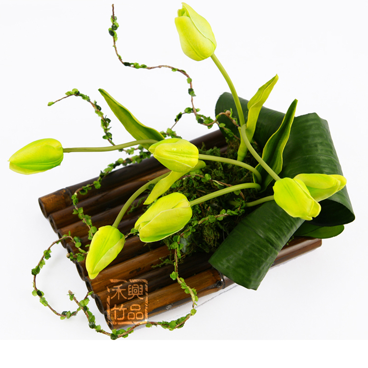 中式田园装饰竹垫摆件花瓶花器摆件家居装饰摆件5