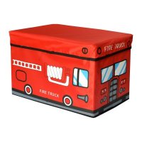 可爱卡通汽车图案牛津布小物件收纳凳换鞋凳