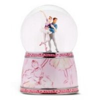 欧式陶瓷双人芭蕾水晶球情人节礼物圣诞节礼物
