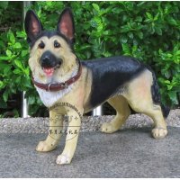 仿真德国牧羊犬家居动物包邮摆件工艺品招财狗客厅生日礼物摆设创意现代家居饰品