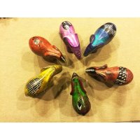 非洲手工多彩图案皂石卡通大象造型摆件进口工艺品