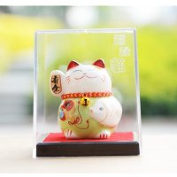 招财纳福日式陶瓷迷你盒子猫造型摆件家居装饰摆件风水摆件