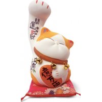 日式简约陶瓷开运大招财波士猫摆件风水招财摆件