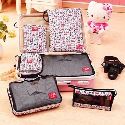 科特豪斯 Hellokitty旅行套装洗漱包防水化妆包 便携出差收纳包袋KT0220