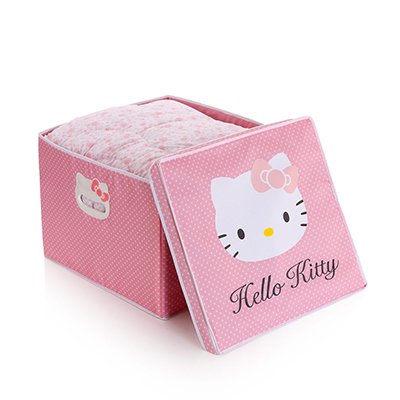 科特豪斯 Hellokitty大号折叠收纳箱 有盖衣服储物箱 棉被收纳箱KT0172