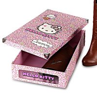 科特豪斯 Hellokitty加厚纸质鞋子收纳鞋盒创意欧式透明男女鞋盒KT2052