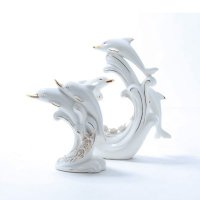 新古典陶瓷小号海豚摆件家居装饰摆件动物摆件 N039，款式联系商家