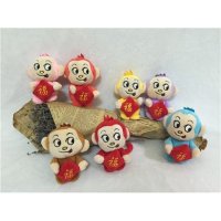 猴年生肖吉祥物可爱福字小猴子毛绒挂件包包钥匙挂饰年会礼品礼物