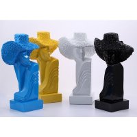 现代简欧家居创意个性摆件休闲时尚女人造型树脂摆件家居时尚装饰品摆件QXY014A