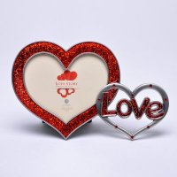 欧式浪漫心形LOVE相架金属心形相架爱心相框 送女友老婆实用礼品PF10636
