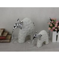 厂家直销 铭雅现代抽象树脂 砂岩工艺品 母子象 家居礼品