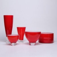 高档结婚红色花瓶 玻璃红色花瓶 创意特价花瓶 插花花瓶 婚庆用品1220-R