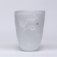 高级无铅水晶玻璃花瓶 家居时尚摆设装饰品 桌面刻花花瓶G04-16-WMS