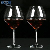 水晶工艺红酒杯 创意高脚镶钻葡萄酒杯 酒吧实用红酒杯定制批发