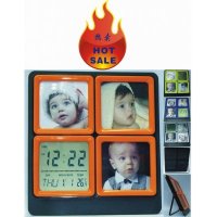 现代简约创意台钟led时钟相架组合