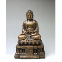 中式化煞招财镇宅铜雕莲花佛祖摆件客厅书房卧室装饰