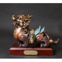 中式化煞招财镇宅铜雕貔貅摆件客厅书房卧室装饰