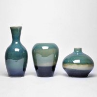 高温陶瓷工艺品花瓶摆件中国风软装配饰13-A/B/C