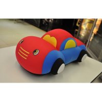 品地家居雪花泡沫粒子小汽车软体布娃娃公仔抱枕头靠腰垫玩具