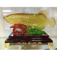 集美精品特色时尚家居饰品招财金龙树脂工艺品 招财金龙鱼摆件 聚财风水高档家居装饰客厅摆设工艺品