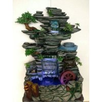 厂家直销树脂假山流水工艺品，龙池仿真假山JA802.带底座尺寸；82*56*170CM