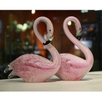 西式琉璃大火烈鸟造型摆件婚庆乔迁商铺客厅酒柜家居摆设动物摆件家居装饰摆件