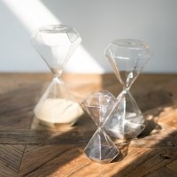 西式钻石造型玻璃流沙计时器沙漏摆件家居装饰摆件