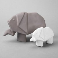 现代简约陶瓷丛林之家.犀牛家居摆件 卡其/哑白纯色手工陶瓷工艺品 家居装饰摆设品 HNT0011