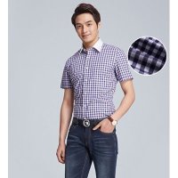 纯色方格子衬衫399男士衬衫服装量身定制