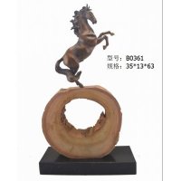 中式简约铜制骏马造型摆件家居装饰摆件动物摆件