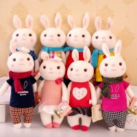 metoo咪兔正版提拉米兔套装毛绒玩具小兔子公仔儿童礼物