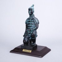 中式复古兵马俑青铜器摆件 纯铜装饰摆件 送礼办公室镇宅家居装饰摆件 A-058