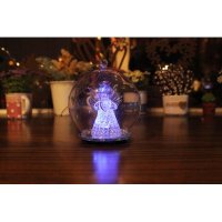 节能天使玻璃水晶灯 家居迷你装饰室内灯饰 七彩色灯 创意礼品