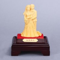中式复古永结同心紫铜镕金摆件 金色风水装饰摆件 婚庆送礼镇宅家居装饰摆件 SFA-070