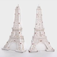 北欧风白色铁塔书挡简约建筑物书靠现代家居装饰品 办公室书房饰品摆件KB011