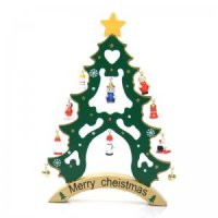 单片绿色圣诞树摆件圣诞节装饰品创意木制圣诞树11214B