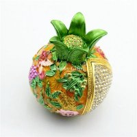水果系列 金属石榴珠宝盒  合金首饰盒 高档家居店面招财摆件 小饰品收纳盒 创意礼品