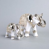 欧式母子象树脂工艺品摆件 高档艺术摆件 家居摆设创意办公室软装饰品 ST399AB