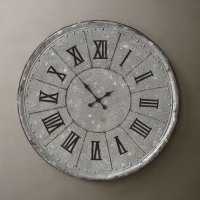 LOHAS出口欧美铁锈工艺复古做旧圆形挂钟