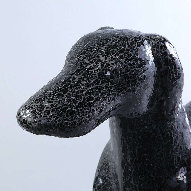 玻璃钢马赛克 现代简约站立狗模特摆件动物摆件家居装饰摆件 C-11315