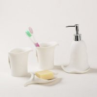 地中海风格法式田园 马蹄莲砂岩卫浴套装 浴室洗漱套件 商务礼品 新婚乔迁礼品618