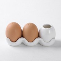 创意陶瓷鸡蛋调味组+牙签罐CW007