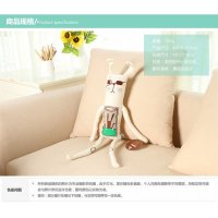 黑兔子毛绒公仔