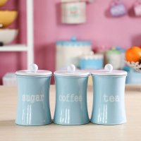 开利 zakka粉嫩小蛮腰三件套铁皮储物收纳罐咖啡茶叶糖果饼干罐