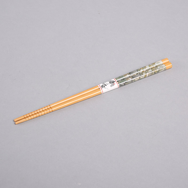 清明上河图图案竹木筷子家用筷工艺礼品筷子防滑拉钩筷（5双/套）FT013