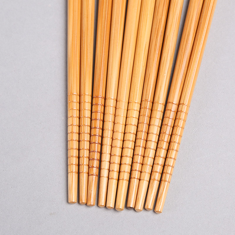 腊染图案竹木筷子家用筷工艺礼品筷子防滑拉钩筷（5双/套）FT035